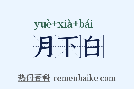 月下白是什么意思的图片